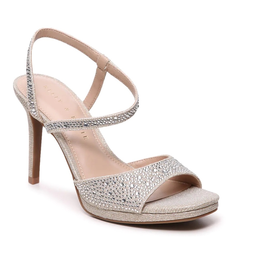 Kelly & Katie Chrynn platform rhinestone sandal. Size 7.5. New with box.
